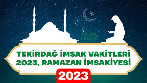 ramazan imsakiyesi tekirdağ